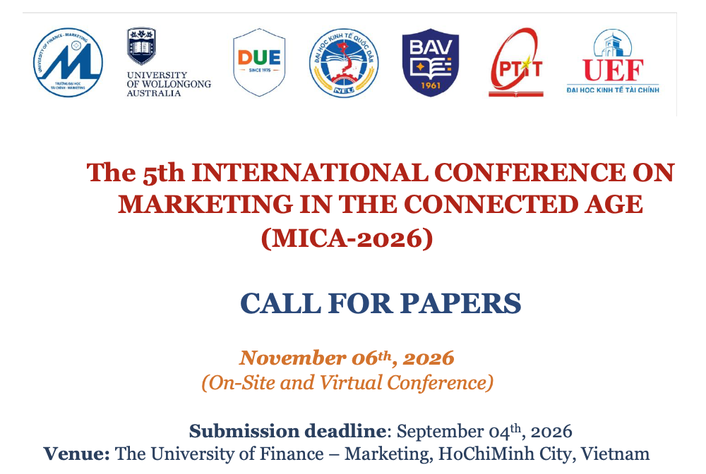 CALL FOR PAPERS | MICA-2026 – INTERNATIONAL CONFERENCE ON MARKETING IN THE CONNECTED AGE