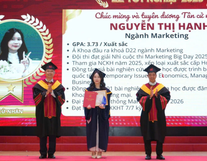 Á khoa Marketing khóa D22 Nguyễn Thị Hạnh: Bền bỉ tiến lên từ những điều chưa hoàn hảo